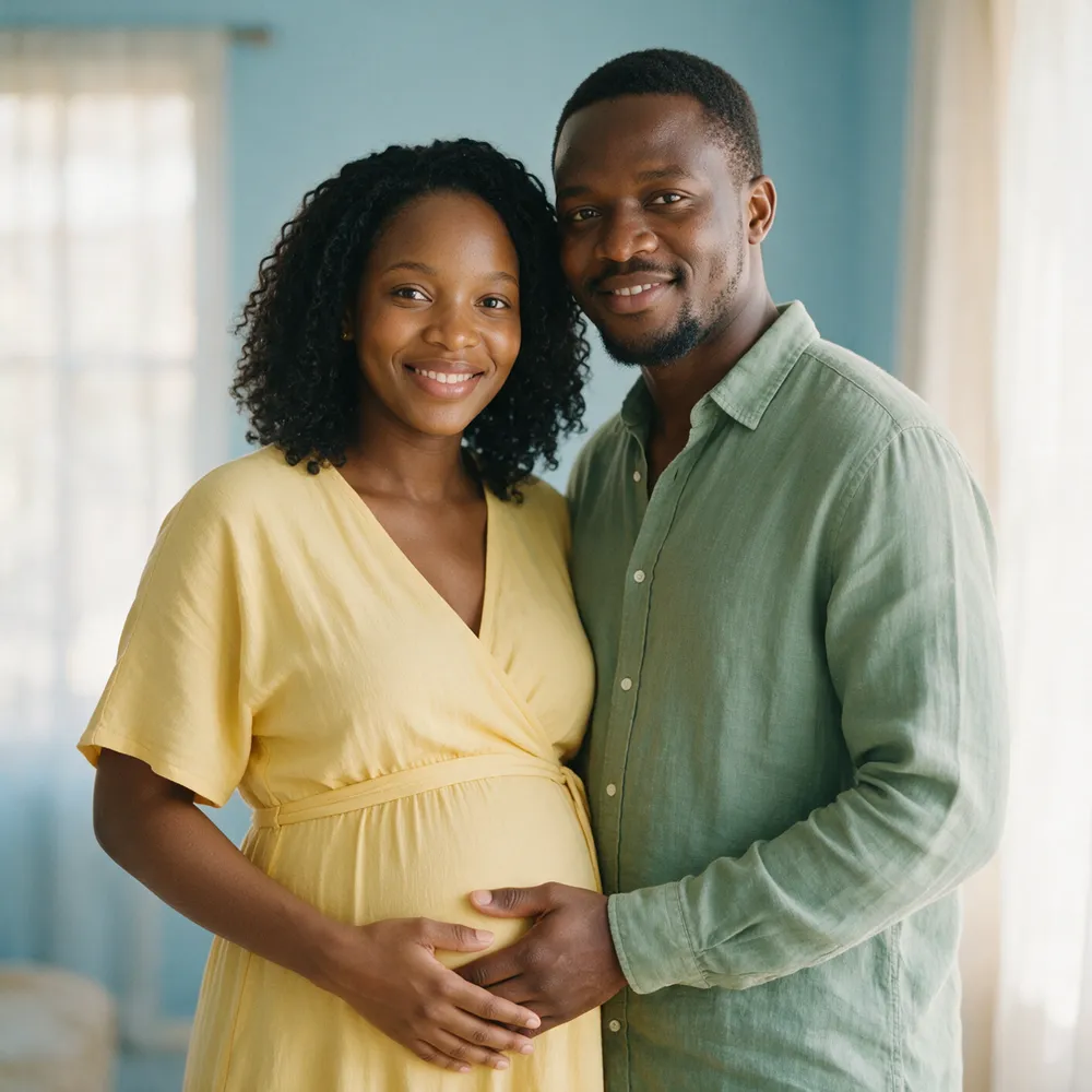 Thandiwe and Mwila, expecting