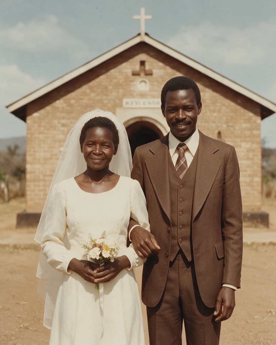 Bubile and Hachizo on their wedding day